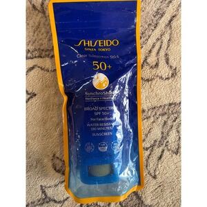 Shiseido Clear Sunscreen Stick Face spf50+ transparent water resistant sealed